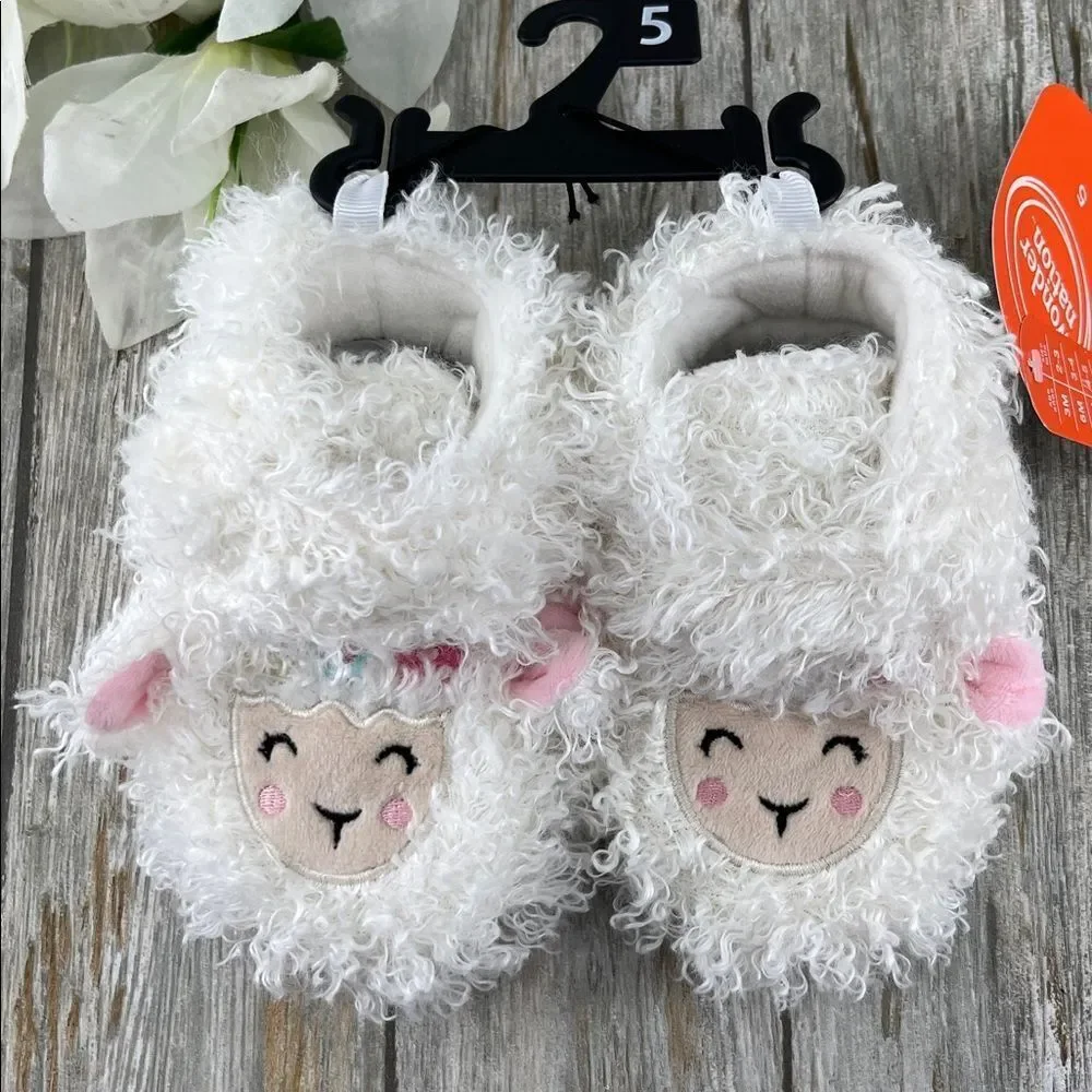 Baby Girls Llama Bootie Slippers Shoes Size 5